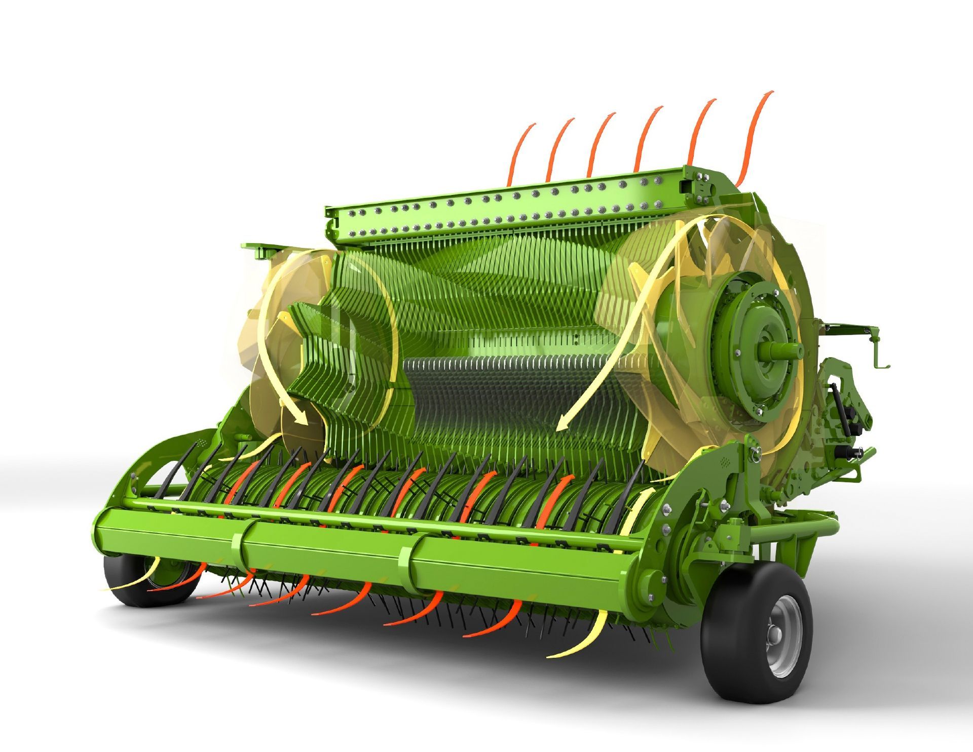 Grüner Ladewagen von Krone - SplitCut