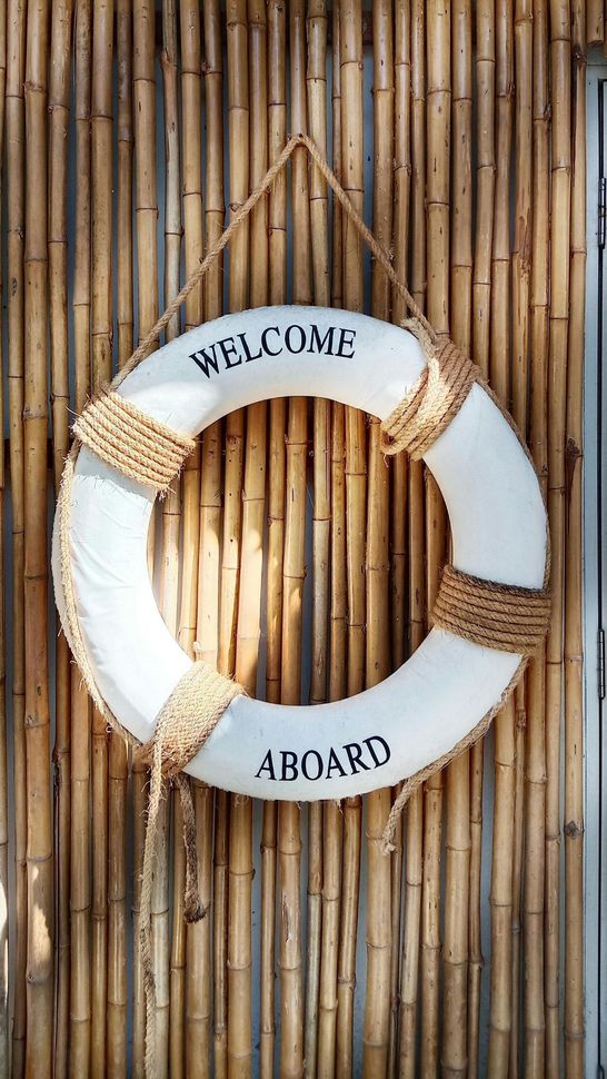 White life preserver with