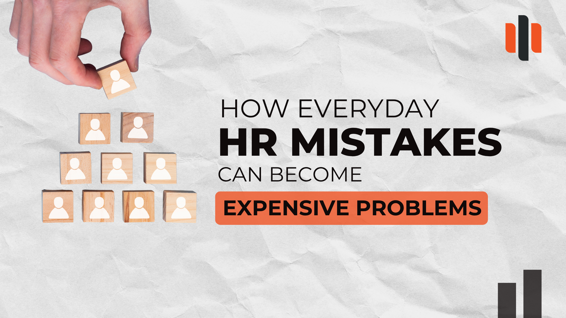 Business owner reviewing a tablet beside the words “How Everyday HR Mistakes Can Become Expensive