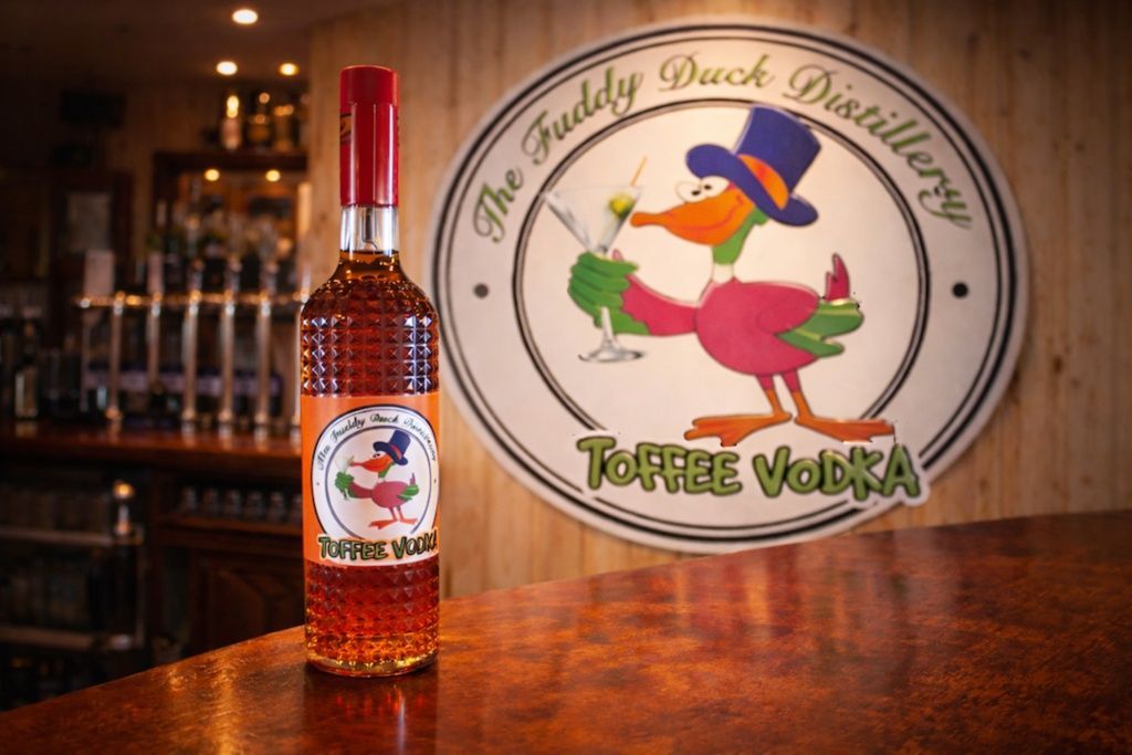 The Fuddy Duck Distillery Toffee Vodka - 750ml FREE Delivery 15 mile radius of PE21