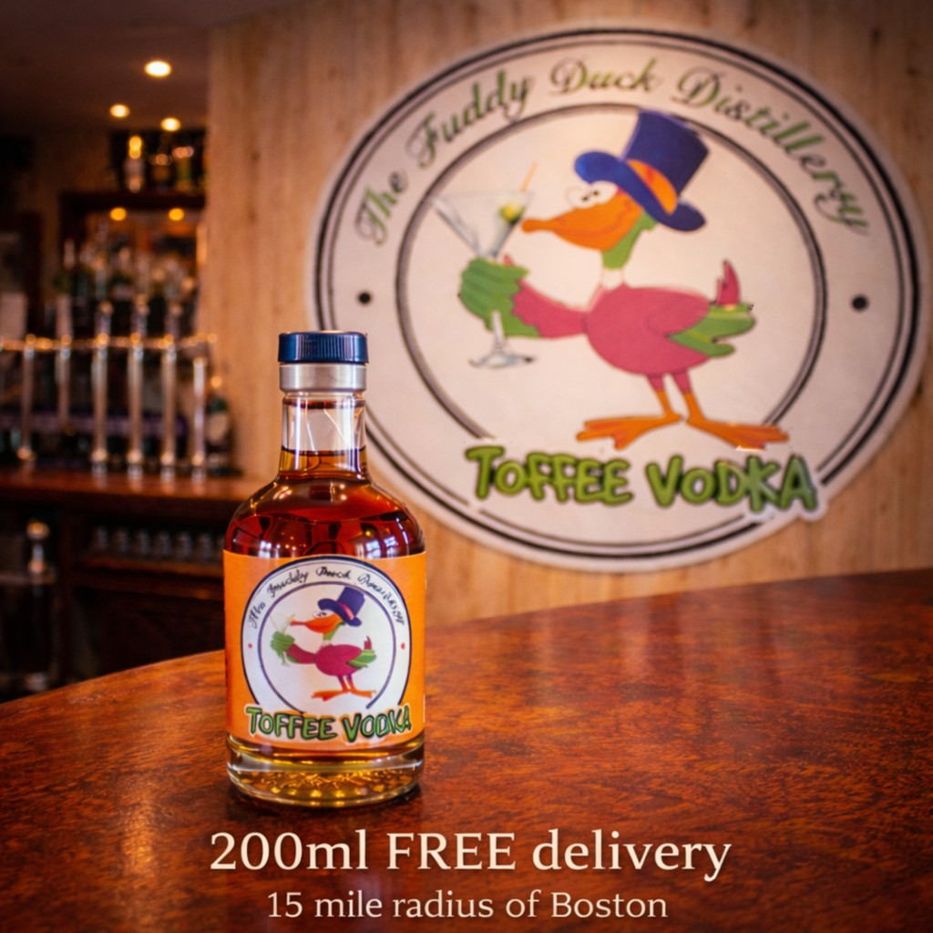 The Fuddy Duck Distillery Toffee Vodka - 200ml FREE Delivery 15 mile radius of PE21