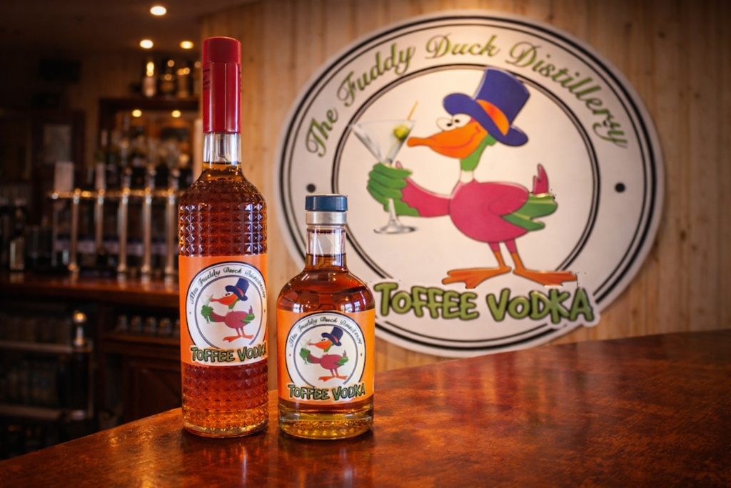 The Fuddy Duck Distillery Toffee Vodka - 750ml FREE Delivery 15 mile radius of PE21
