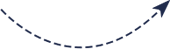 Dashed curved line ending with an upward-right arrowhead