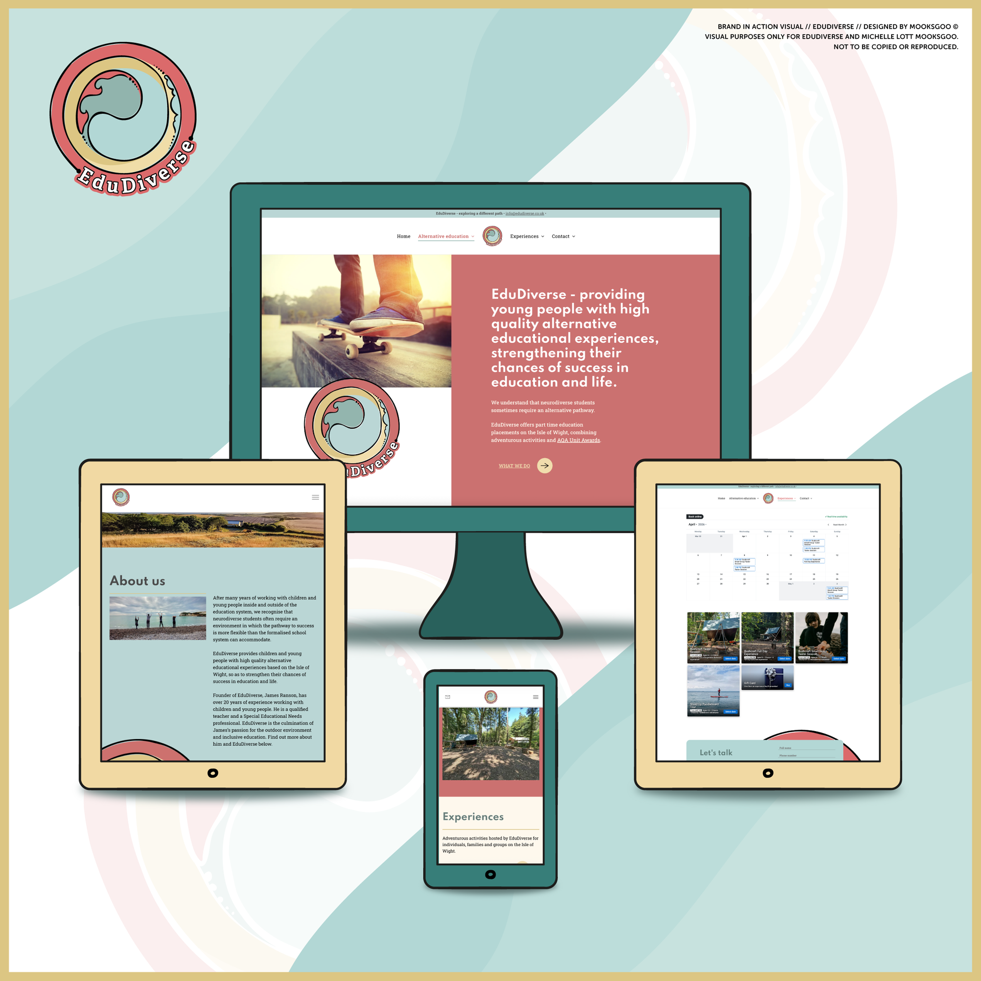Website development and design for Edudiverse on the Isle of Wight, designed by MooksGoo