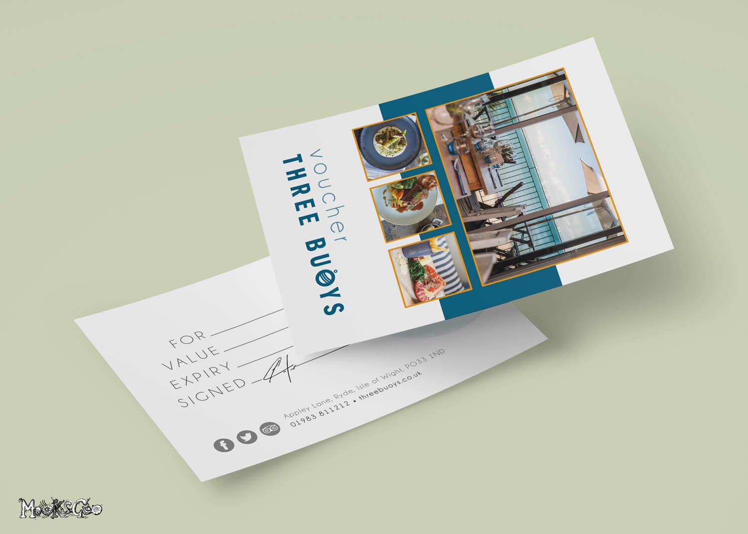 Gift vouchers for food on the Isle of Wight, designed by MooksGoo