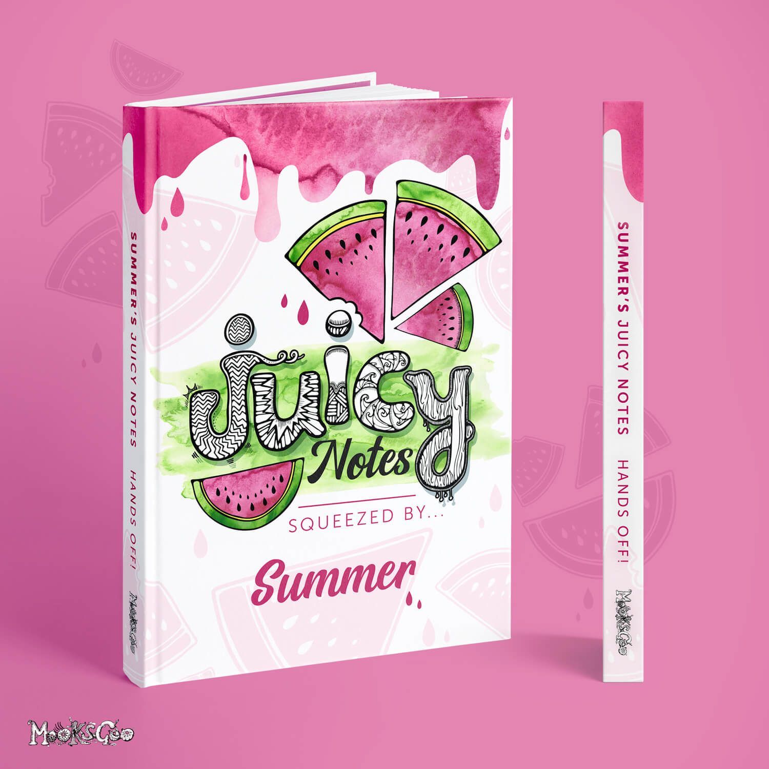 Personalised note book with melons, designed by MooksGoo