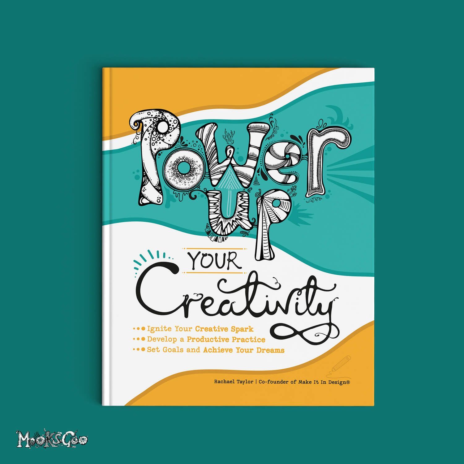 power up your creativity illustrated book cover designed by MooksGoo