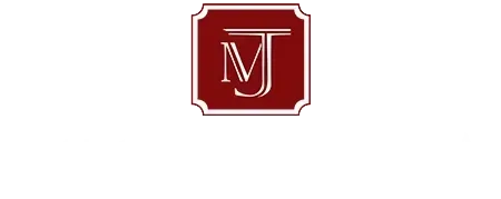 A red square logo with thin white borders, featuring the white monogram initials "MJ" in a serif typeface.