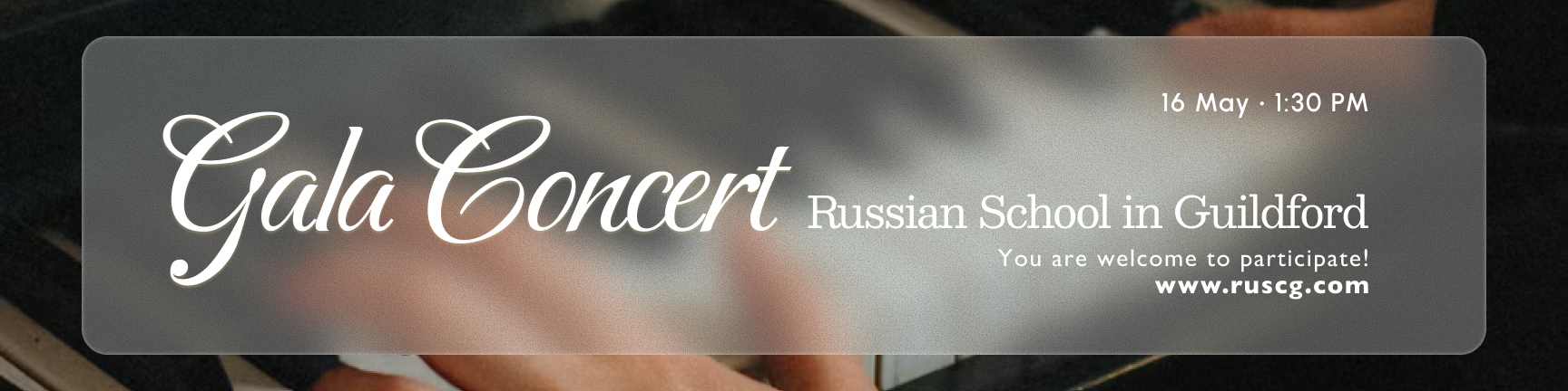 Hero Hero image with concert details - 16 MAY 1:30 PM Rydes Hill House