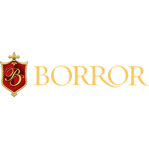 A logo for borror with a red shield