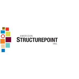 A colorful logo for american structurepoint inc.
