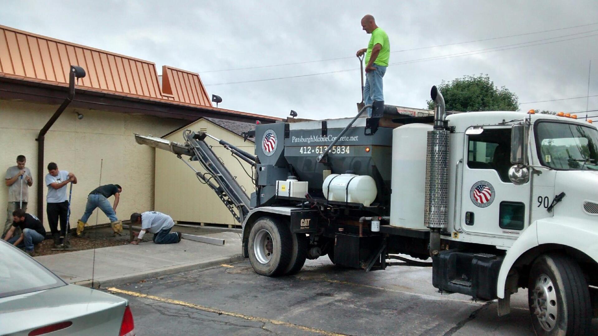 Concrete Delivery For Parking Sidewalk — Pittsburgh, PA — Pittsburgh Mobile Concrete Concrete Delivery For Parking Sidewalk — Pittsburgh, PA — Pittsburgh Mobile Concrete