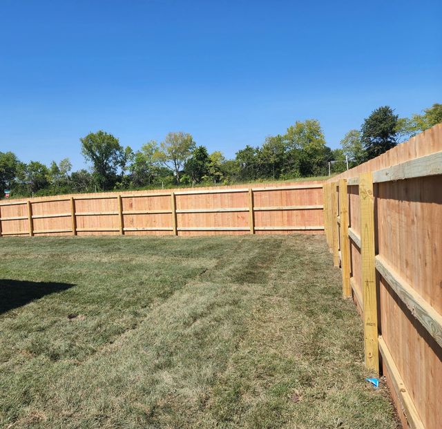 Wood privacy fence installed by Heartland