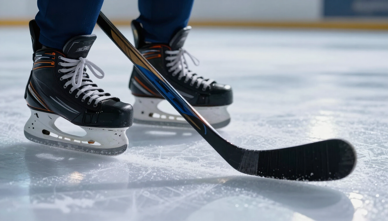 Hockey gear on ice
