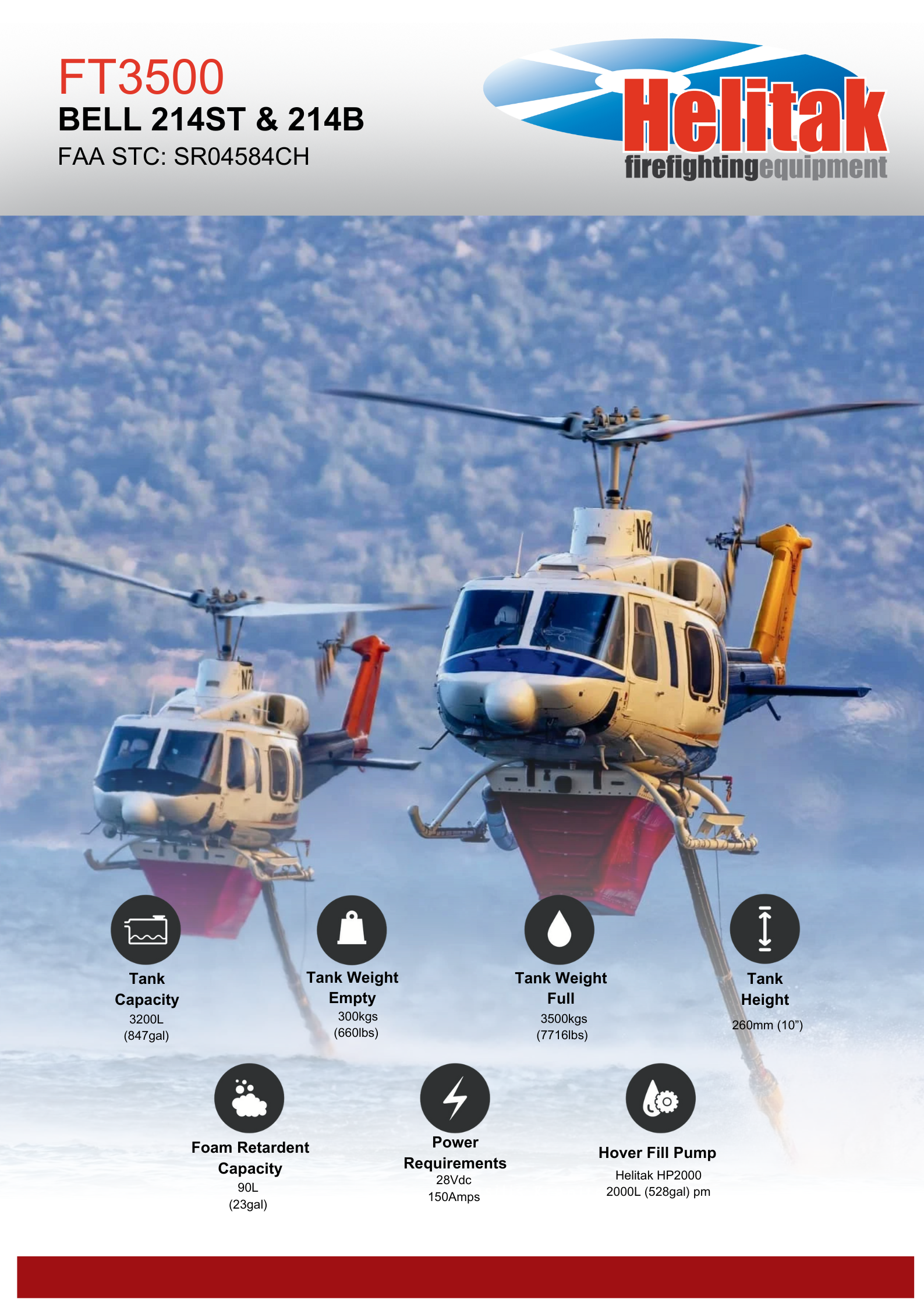 Helitak FT3500 Helicopter Fire Fighting Tank brochure
