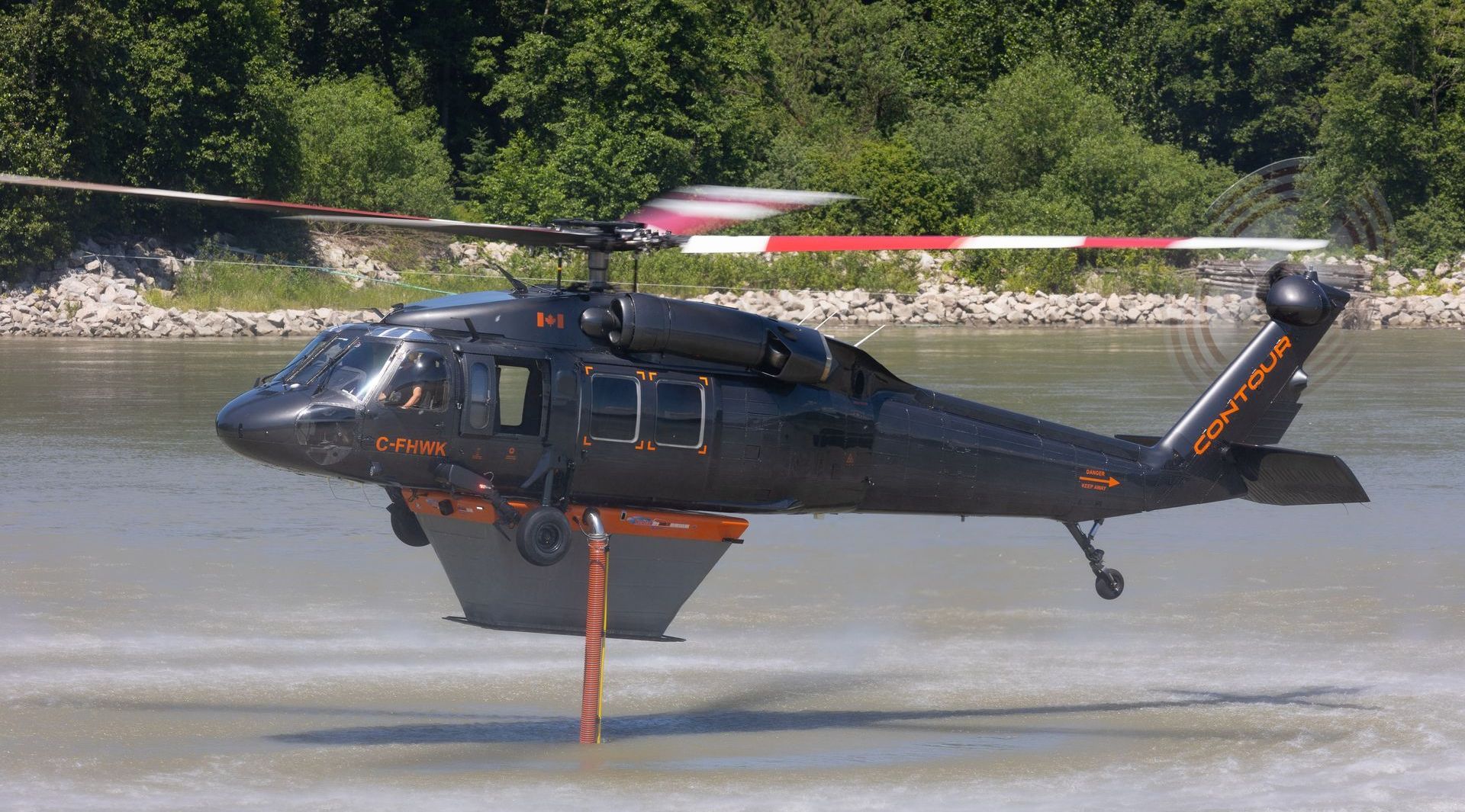 black hawk with fire tank