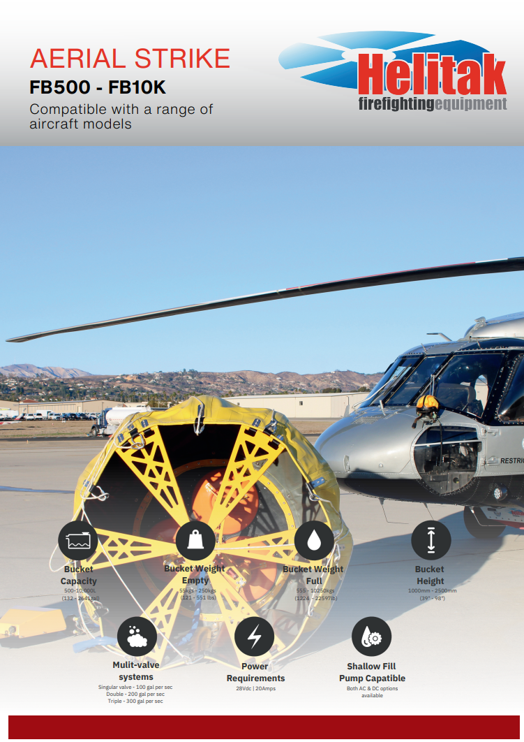 Helitak FB500 - FB10K Helicopter Fire Fighting Buckets brochure