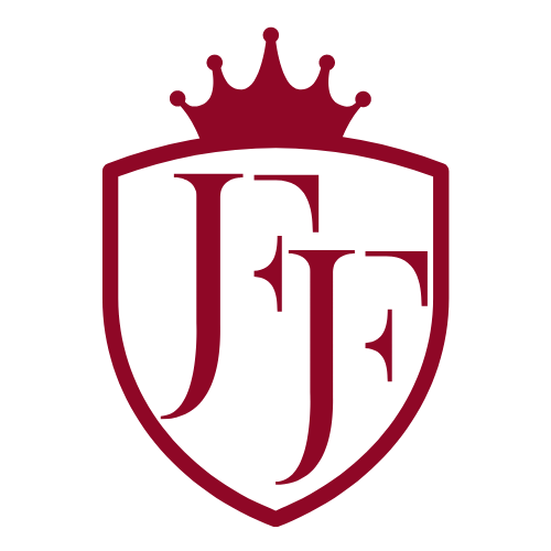 Burgundy shield with