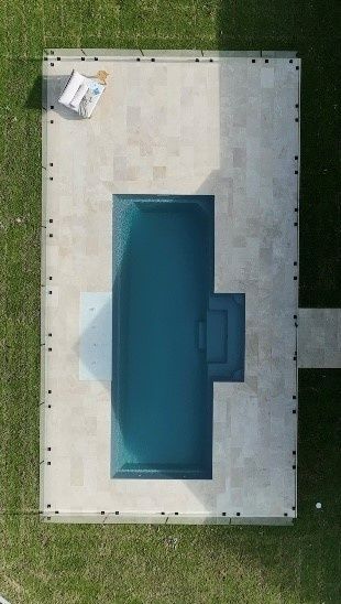 Top-down View of a Rectangular Backyard Pool — Billabong Pool Co in Smeaton Grange, NSW