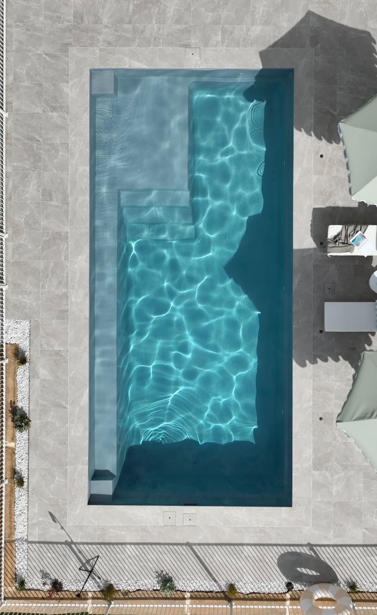Top-down View of a Rectangular Backyard Pool — Billabong Pool Co in Smeaton Grange, NSW