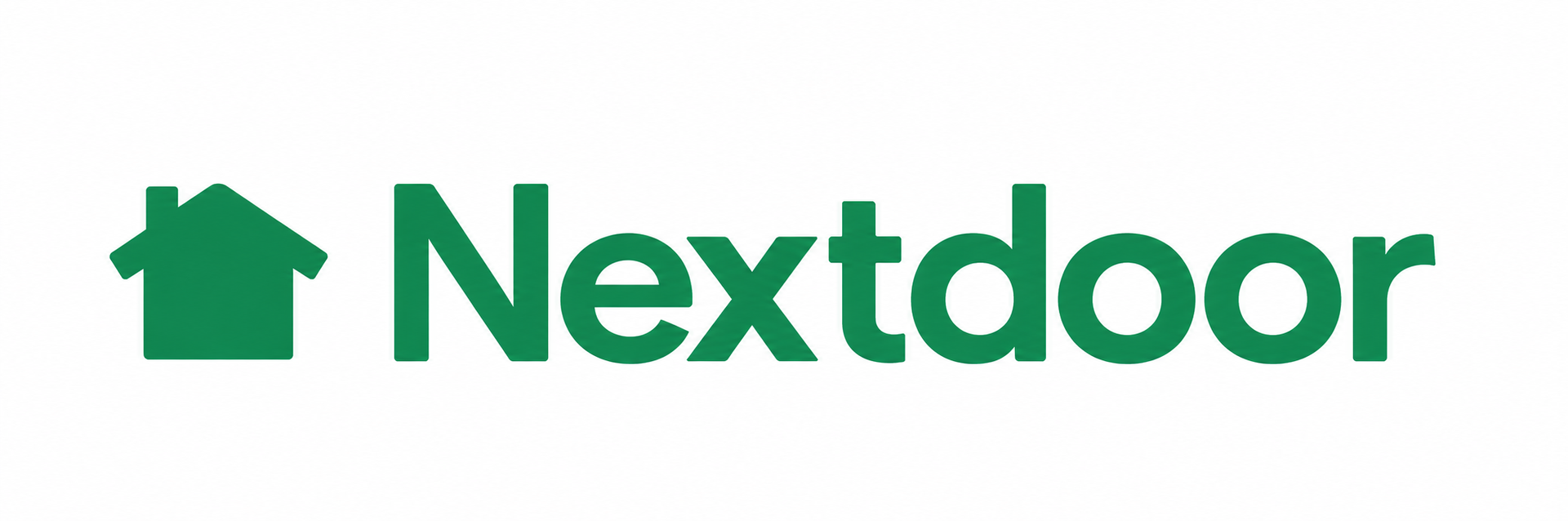 Green Nextdoor logo with a house icon and the word “Nextdoor”
