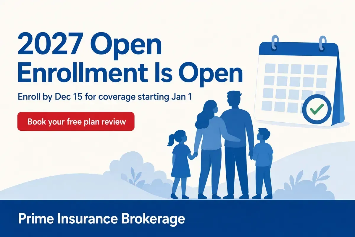 Open Enrollment: enroll by December 15 for coverage starting January 1