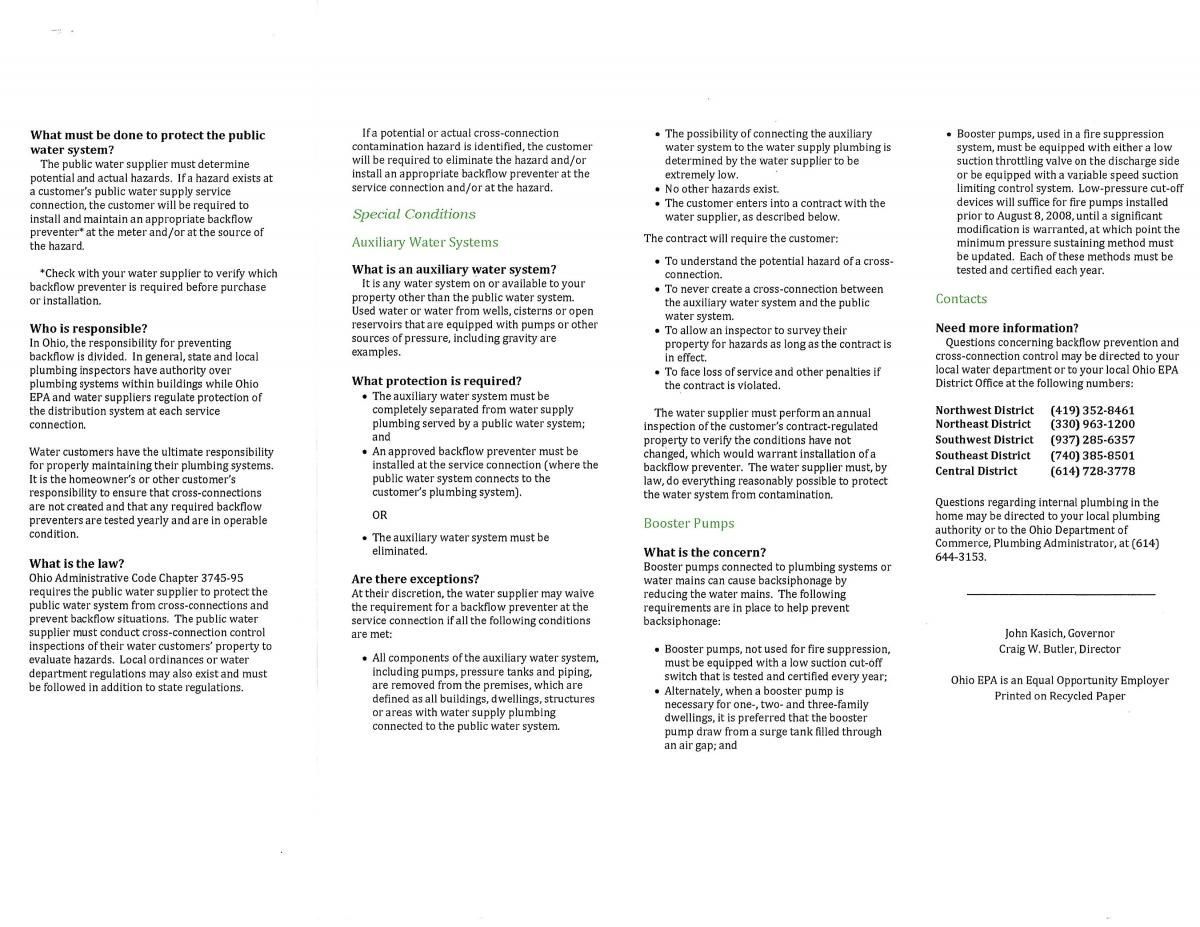 Text on white paper, various sections listing product information, usage, and safety instructions.