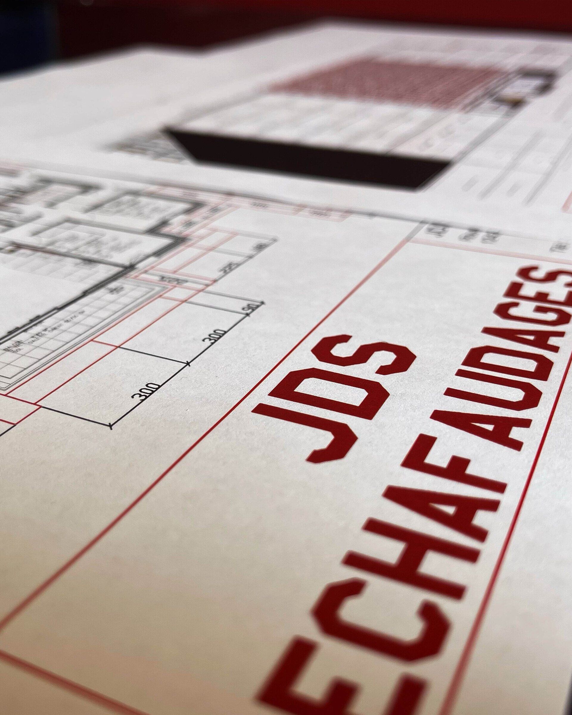 plan technique d'échafaudage