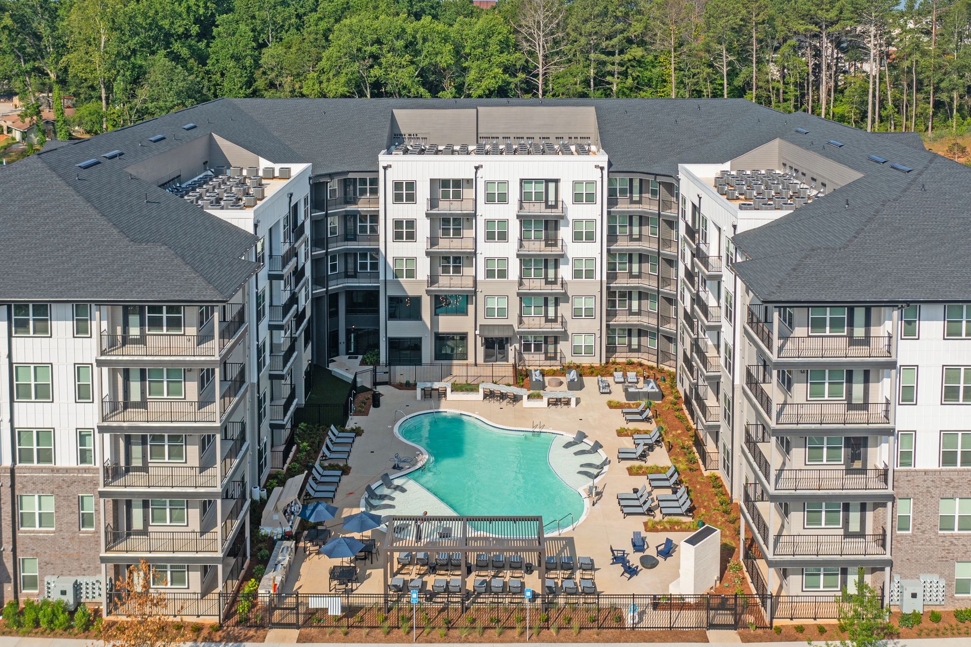 Aerial view at Conclave Sugar Hill. 