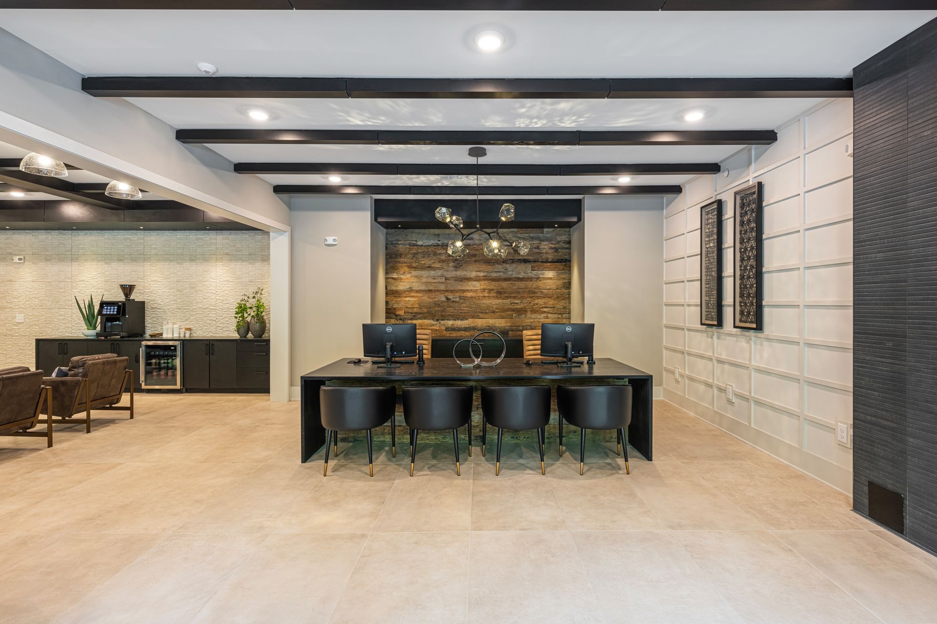 Seating area at Conclave Sugar Hill. 