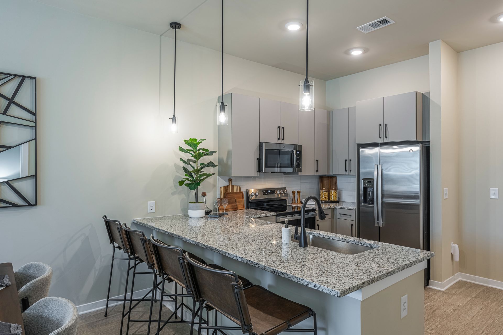 Kitchen at Conclave Sugar Hill. 