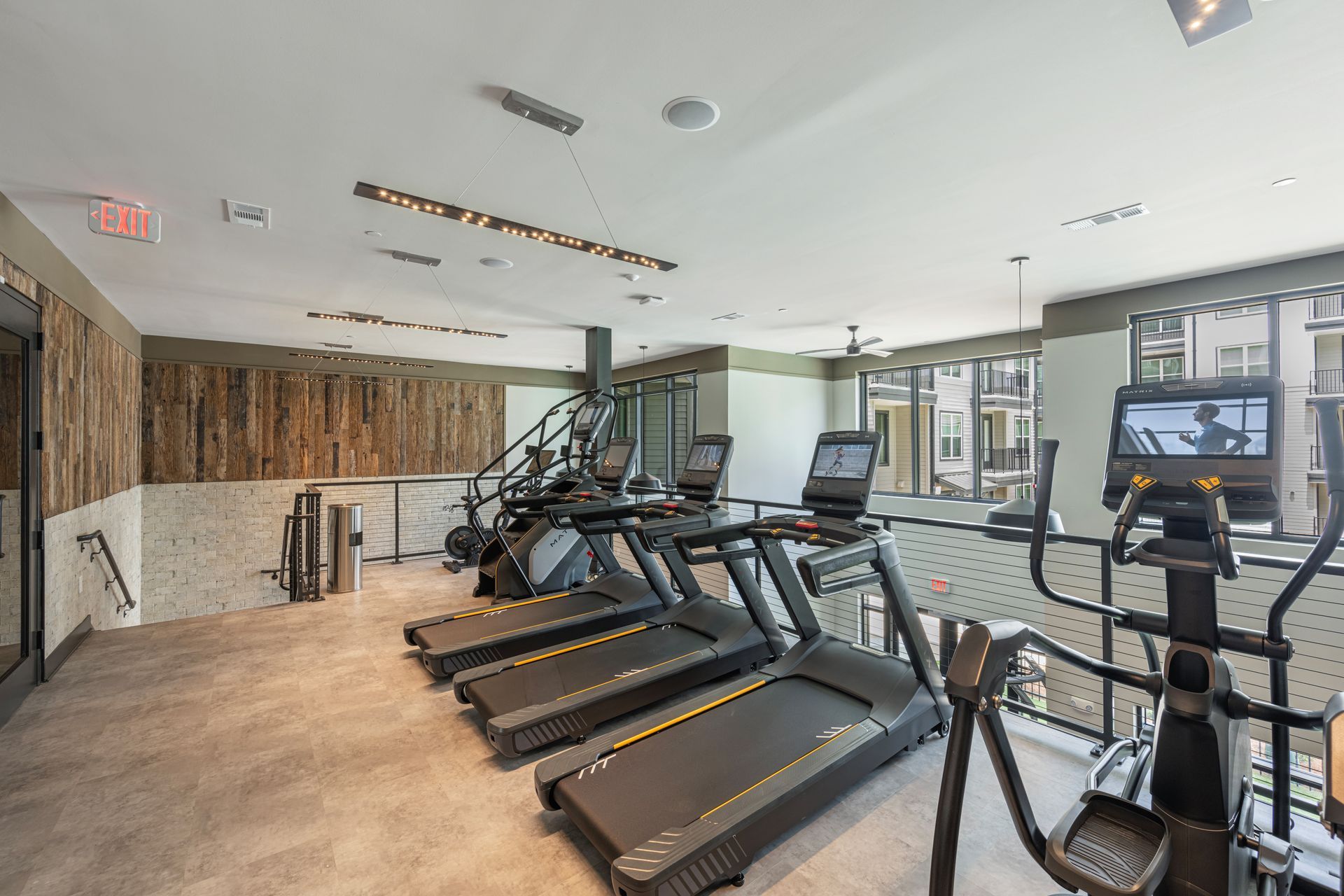 Fitness center at Conclave Sugar Hill. 