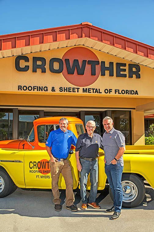 Standing seam metal roof installed by Crowther on a Southwest Florida home