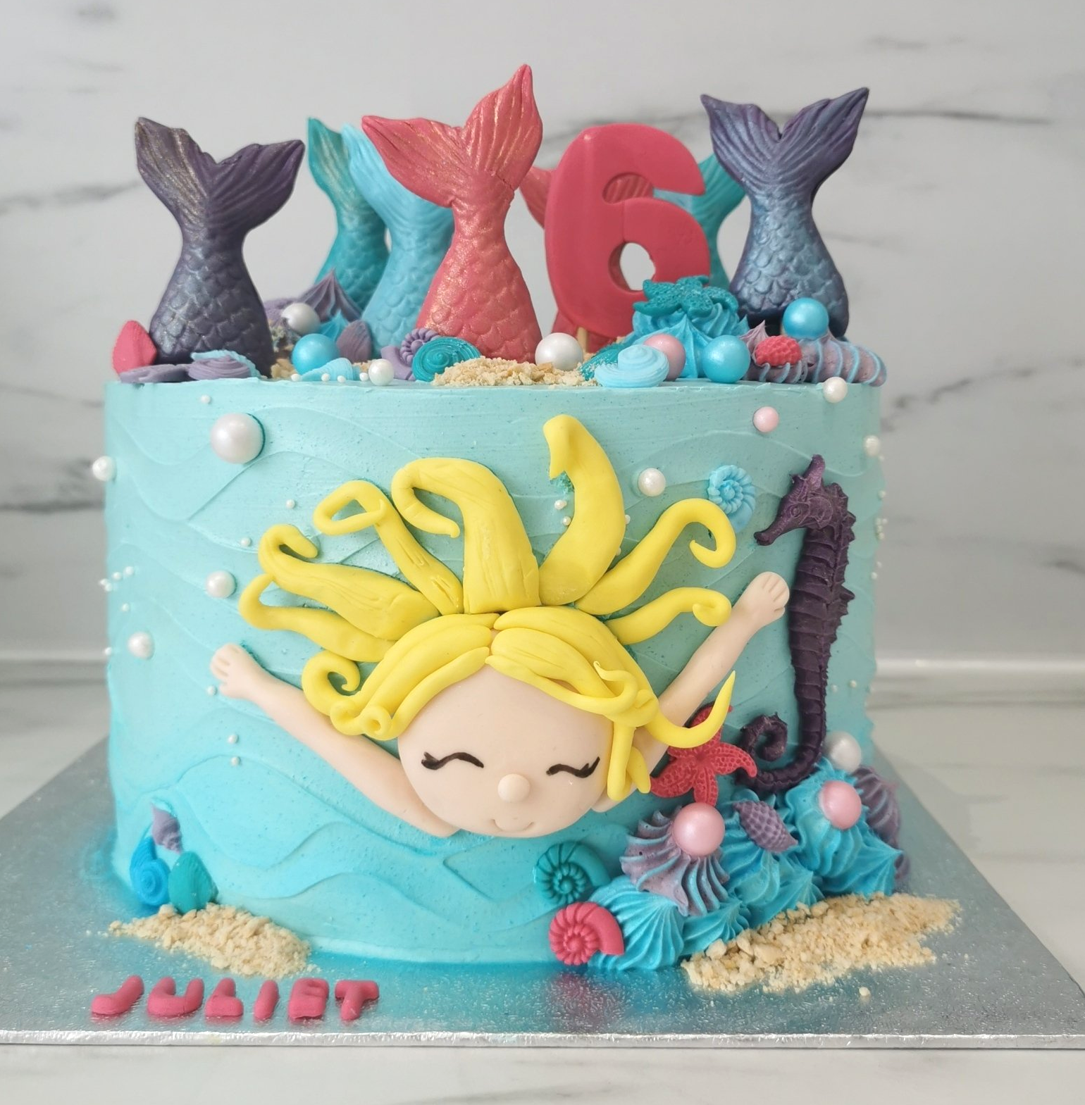 mermaidcake, birthdaycake, kindertaart