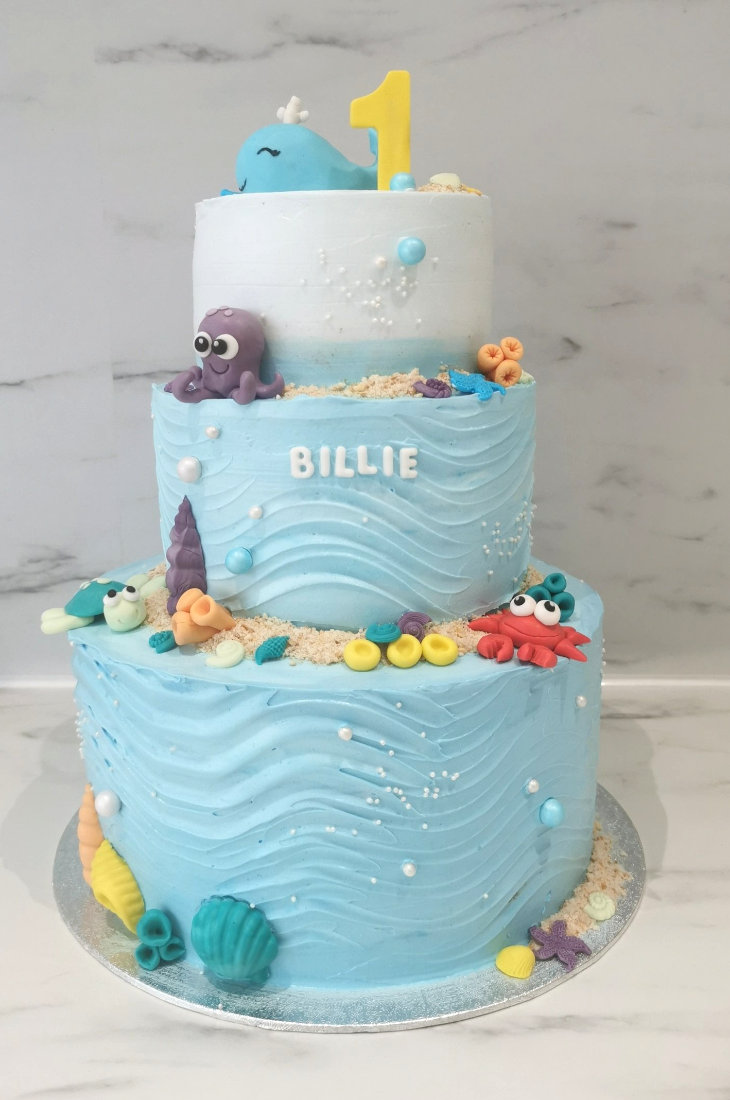 whalecake, birthdaycake kindertaart