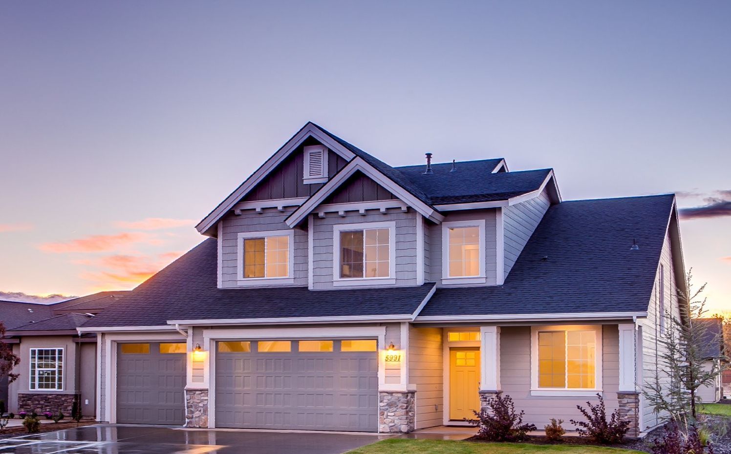 vinyl siding on house with window frames