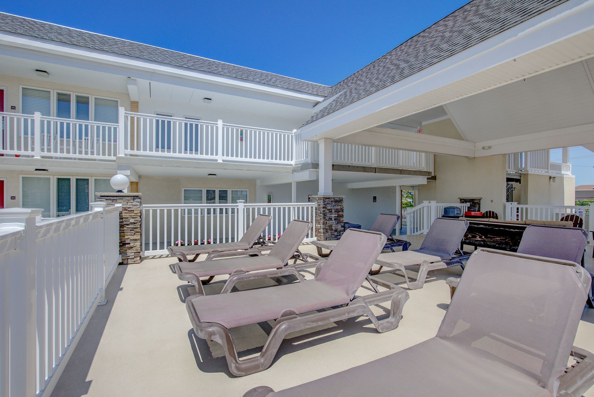 loungers on sundeck