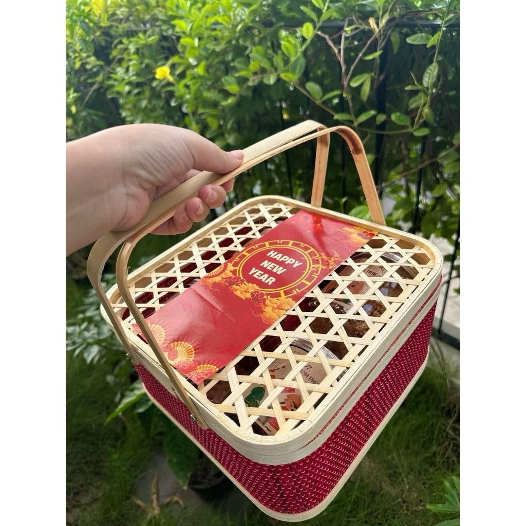 Handwoven Rectangle Picnic Baskets
