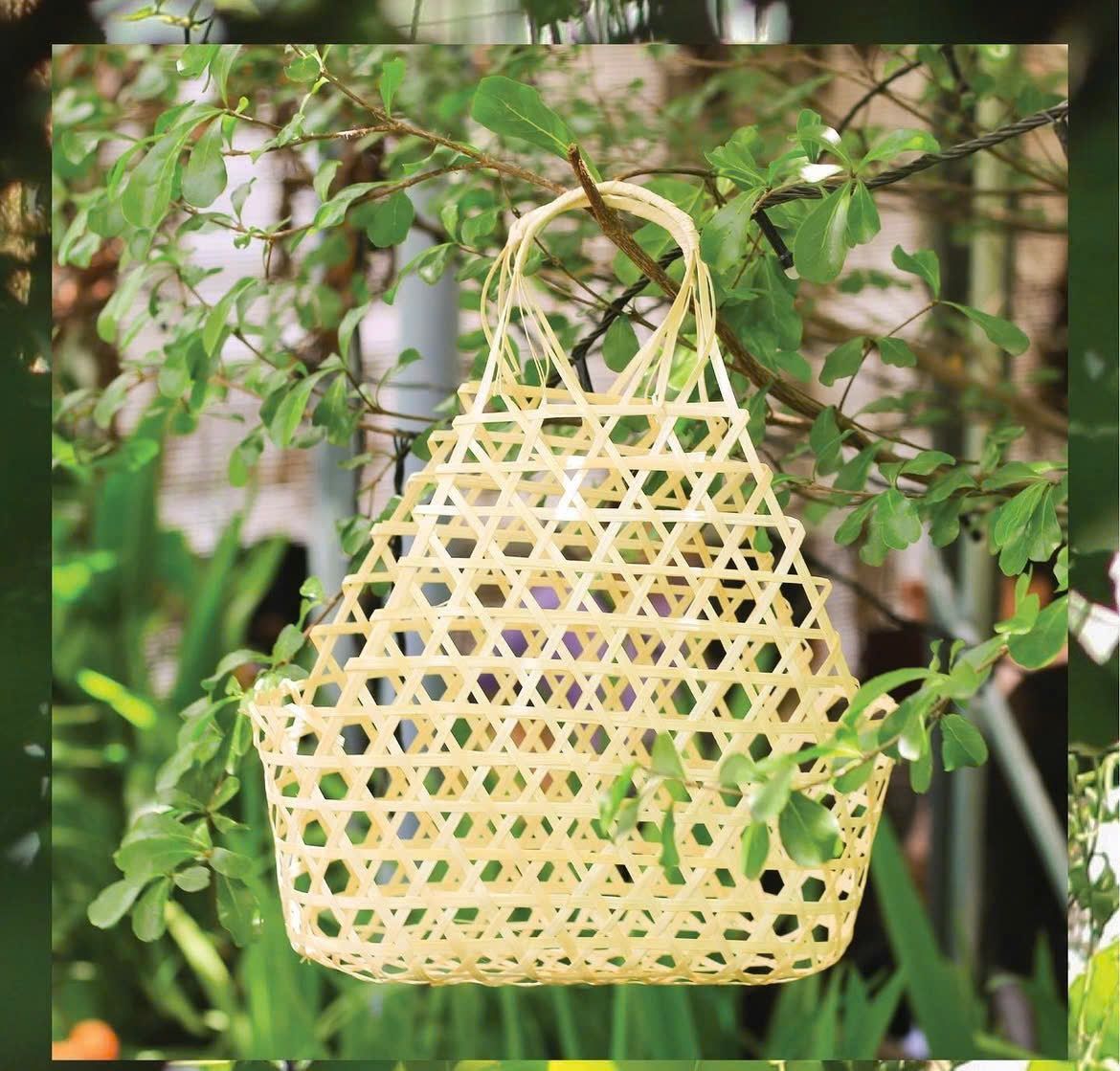 Tiny Handwoven Bamboo Gift Basket
