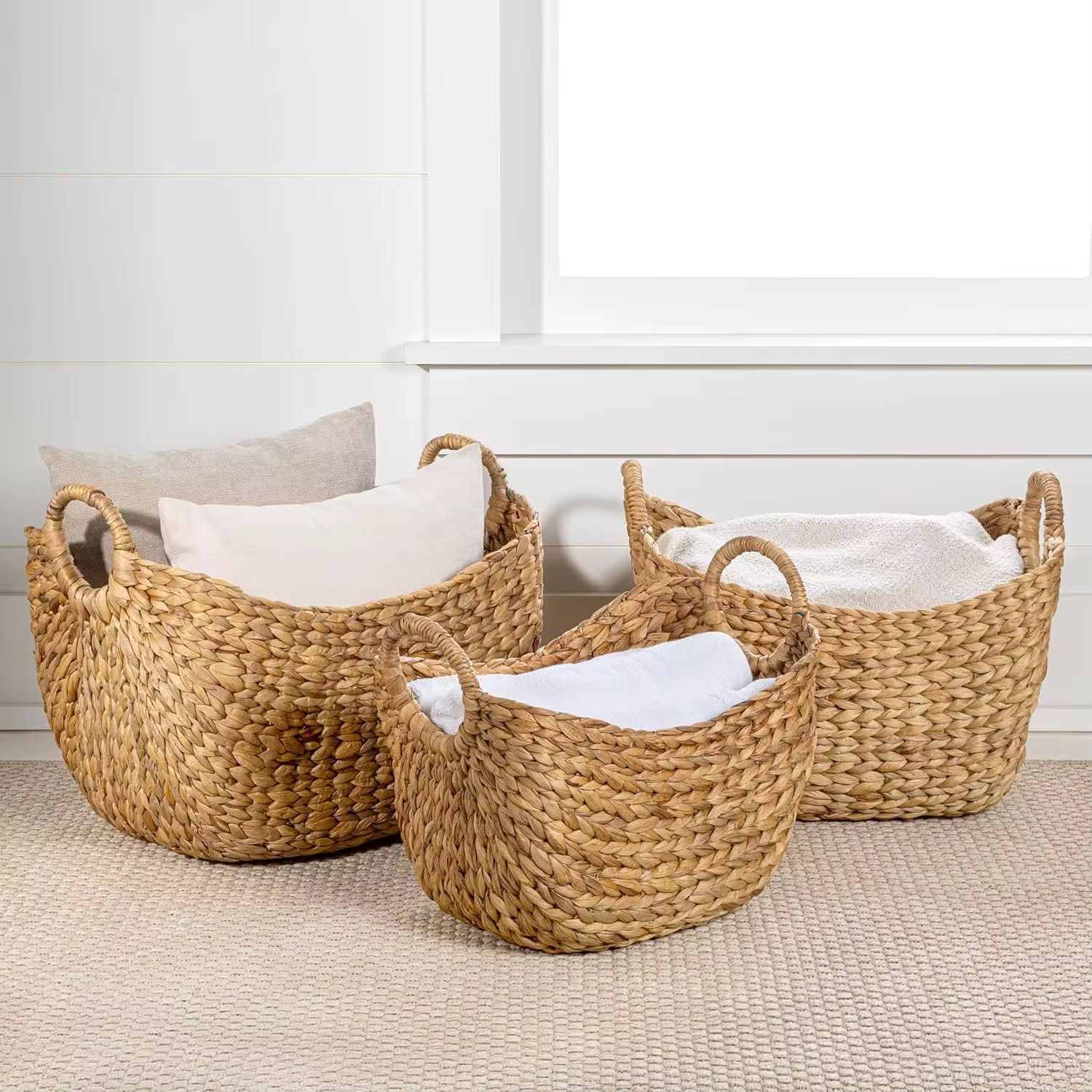 Handwoven Basket with Handles