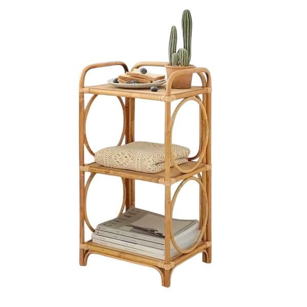 Handwoven Rattan Bathroom Shelf