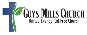 The logo for guys mills church united evangelical free church
