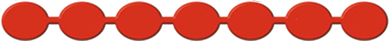 Sei forme ovali rosse collegate.