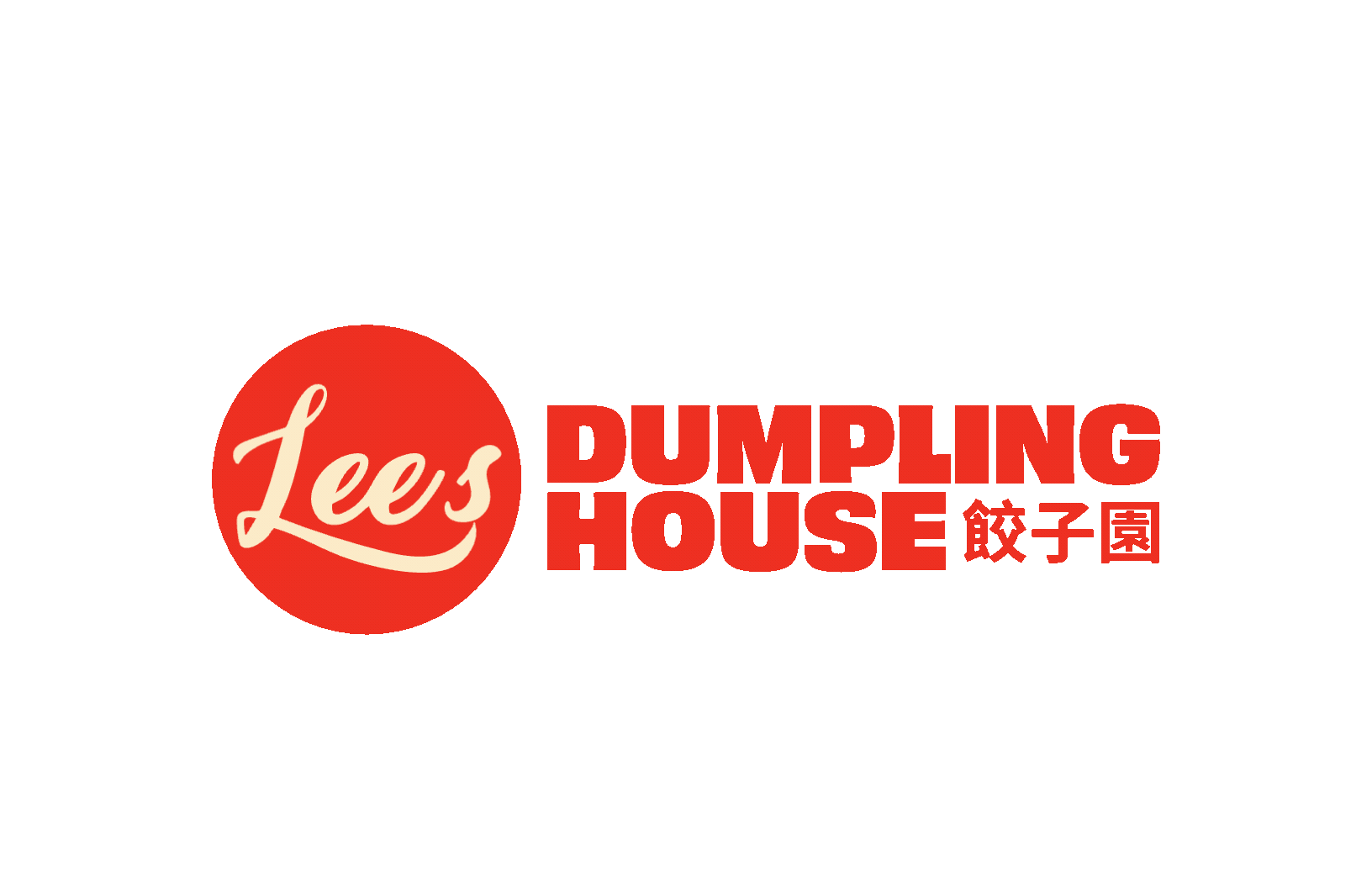 Lee’s Dumpling House logo with red circle and chopsticks