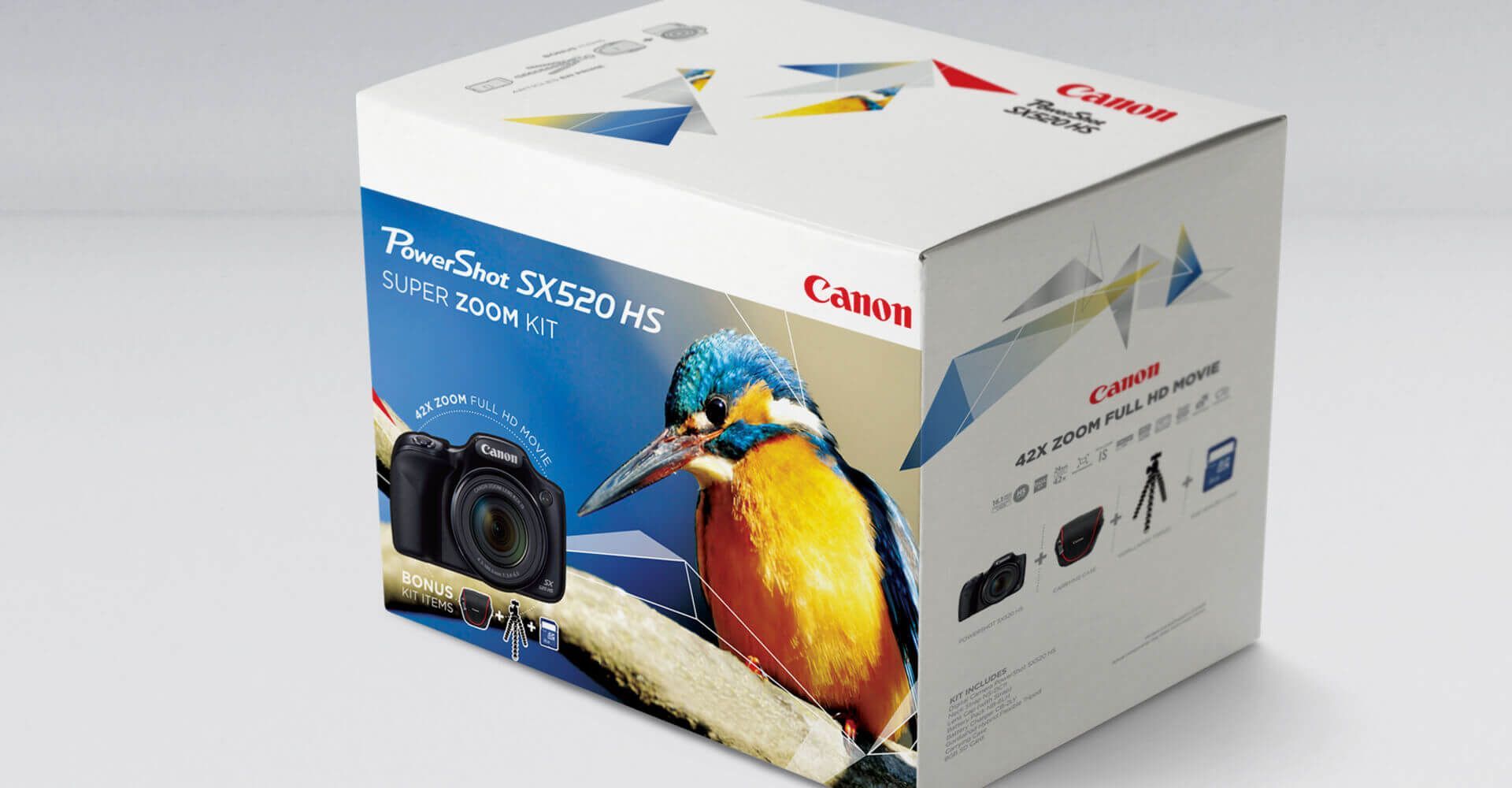 A white box with a picture of a bird on it