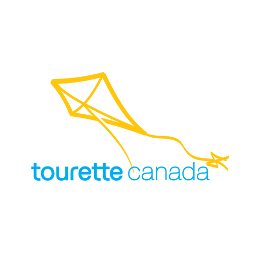A logo for tourette canada with a yellow kite