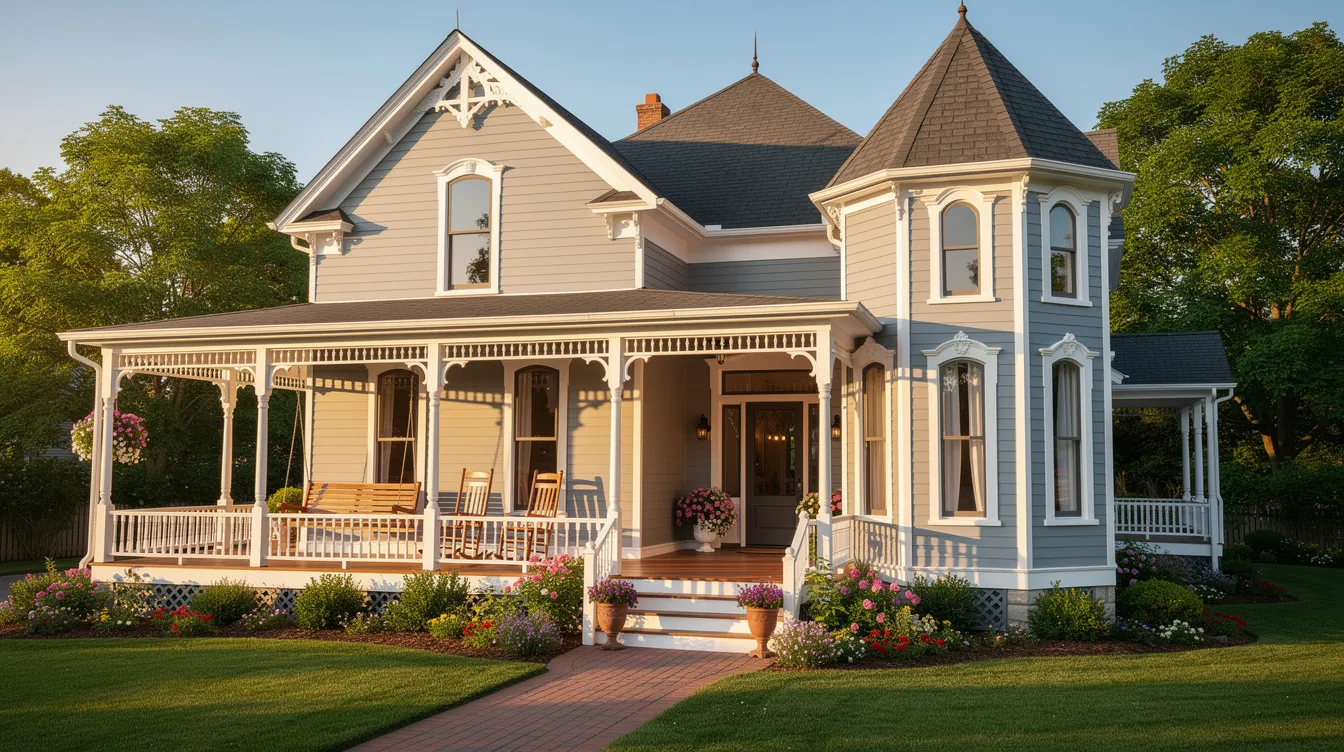 The image showcases the exterior of a beautifully restored Victorian home featuring new siding and a charming wraparound porch, highlighting the quality workmanship and attention to detail of this home remodeling project. This award-winning design exemplifies the transformation of homes in Newark, NJ, providing homeowners with a stunning space that exceeds their expectations.