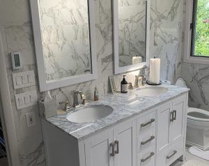 New jersey custom home remodeling for a luxury master bathroom.