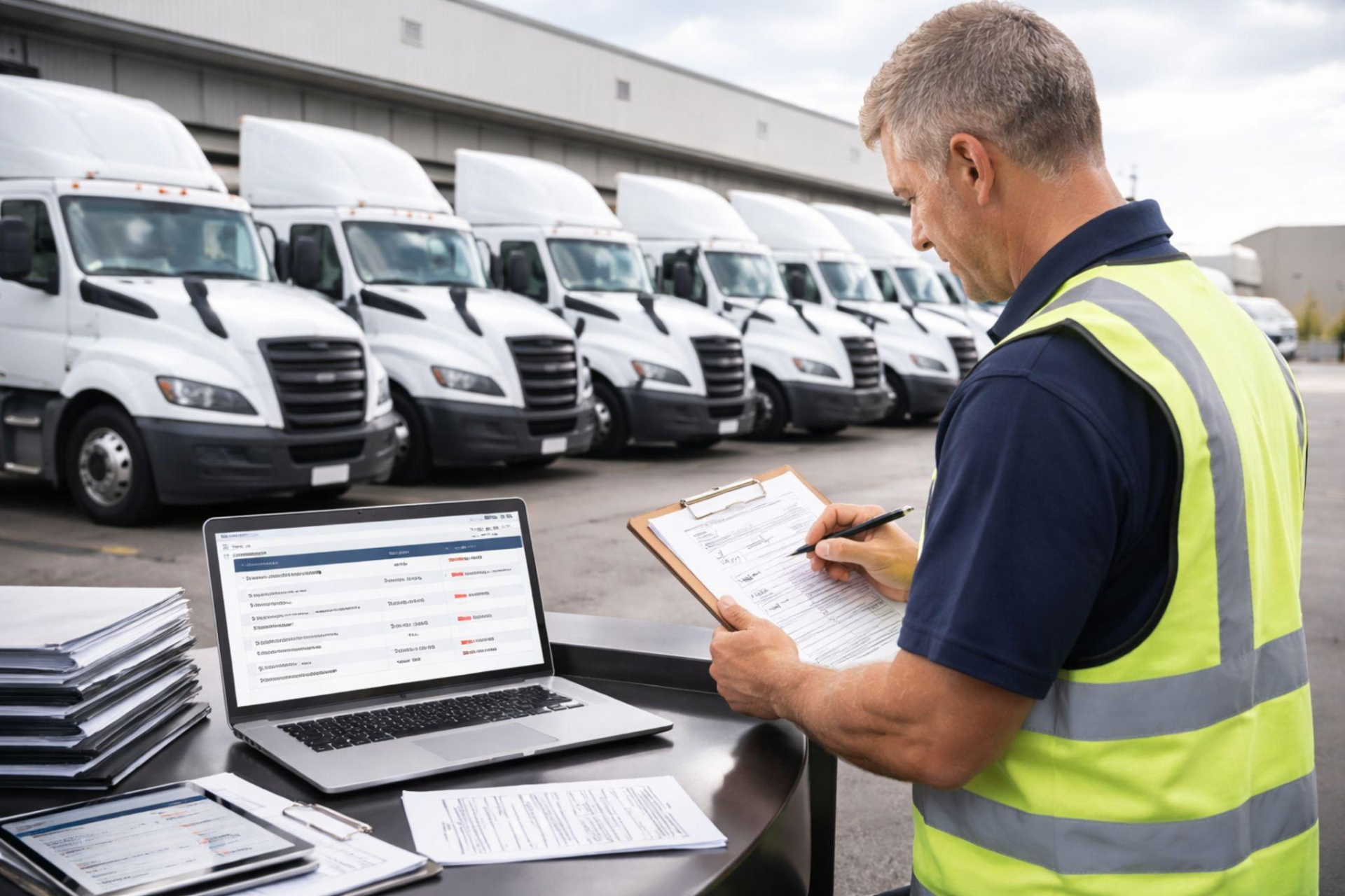 DOT audit preparation for trucking company compliance records