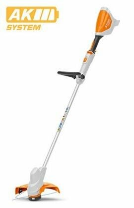 An Orange and White Stihl Charger is Sitting on a White Surface — Jacksons Mower Centre in Mackay, QLD